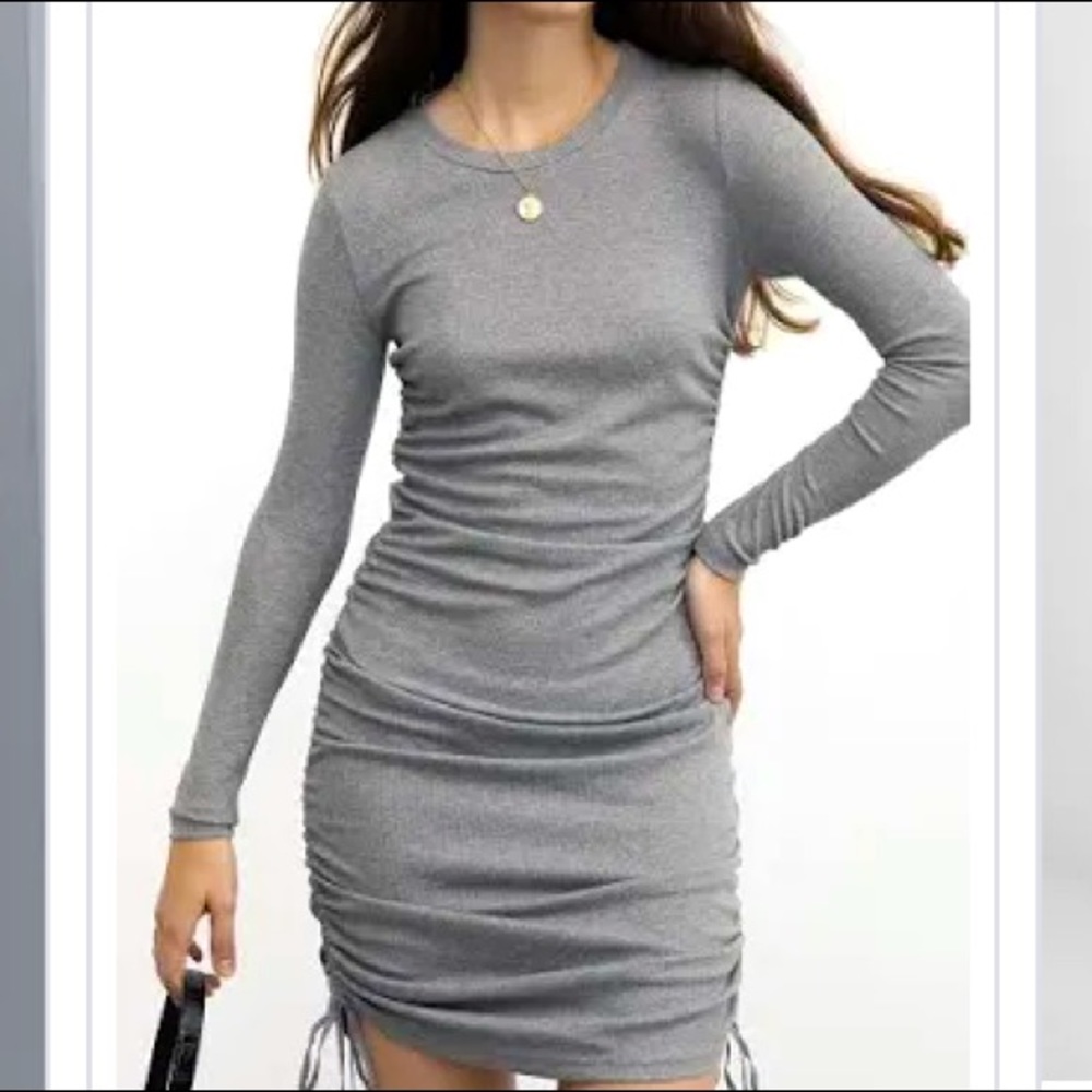 Mossimo Double Side-Ruched Scoop-Neck T-Shirt Dress